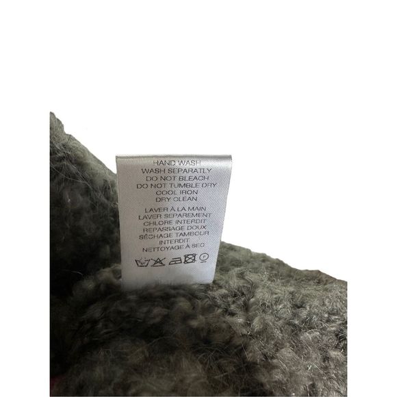 IRO Juvani Oversized Mohair Wool Chunky Sweater Cardigan Green Sz Medium Women's - Picture 7 of 9